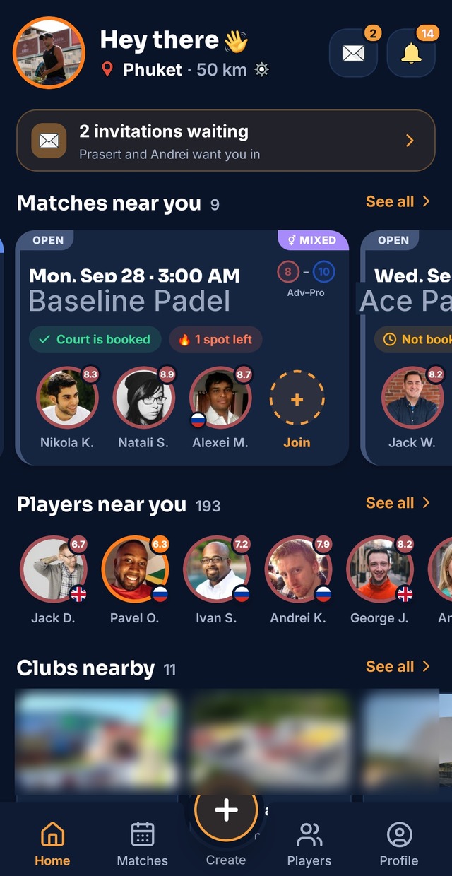 StarPoint app — home screen